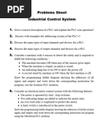 Problems Sheet - Industrial Control Systems