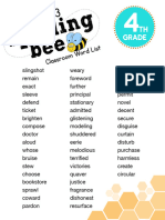 Spelling Bee Classroom Lists 2022-2023