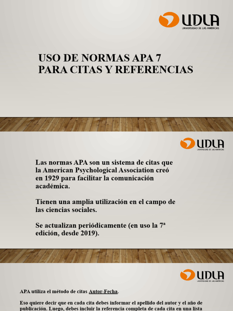 Uso de Normas Apa 7 UDLA YUliet | PDF | Estilo apa | Citación