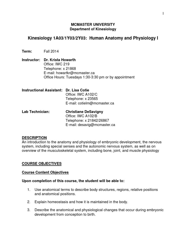 Kinesiology Course Overview | PDF | Skeleton | Skeletal Muscle