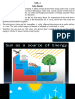 UNIT 1 Solar Energy