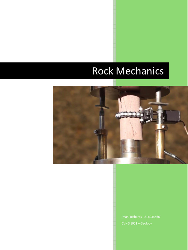 Rock Mechanics Lab Pdf Fracture Strength Of Materials
