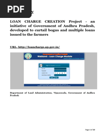 Loan Charge Creation