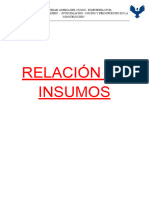 Relacion de Insumos Unir 2