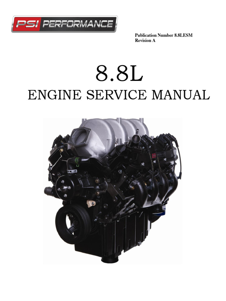 PSI 8.8L Engine Service Manual Rev. A | PDF | Belt (Mechanical ...