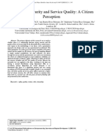 Analysis of Security and Service Quality A Citizen PerceptionProceedings of The LACCEI International Multiconference For Engineering Education A