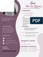 Curriculum Vitae CV Personalizable Boho Femenino Profesional Formas Creativo Rosa Pastel - 110301