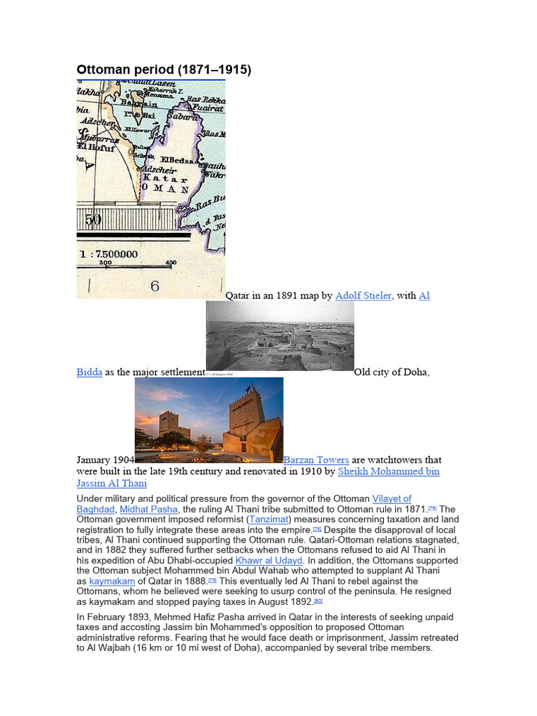 Qatar's Ottoman and British Rule (1871-1971) | PDF | Qatar | Ottoman Empire
