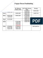 Jadwal Ngajar Dosen Pembimbing