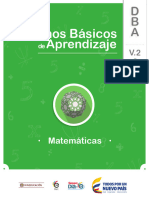 Derechos Basicos de Aprendizaje Matematicas DBA