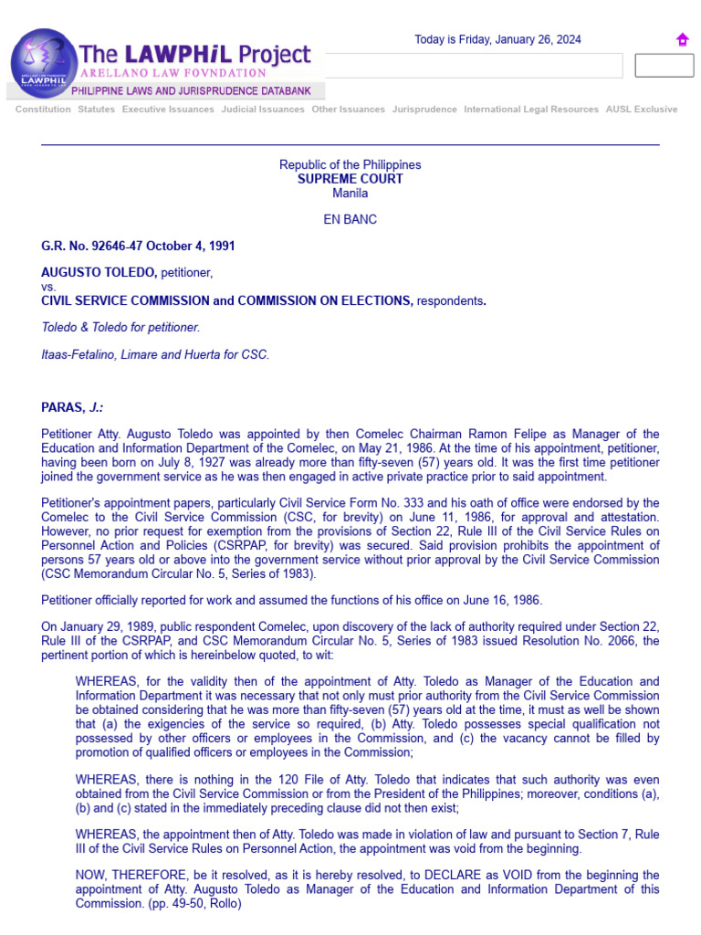 24 toledo vs csr download free pdf commission on elections