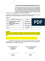 Acta de Cierre de Toma de Inventario de Bienes Muebles Año 2019