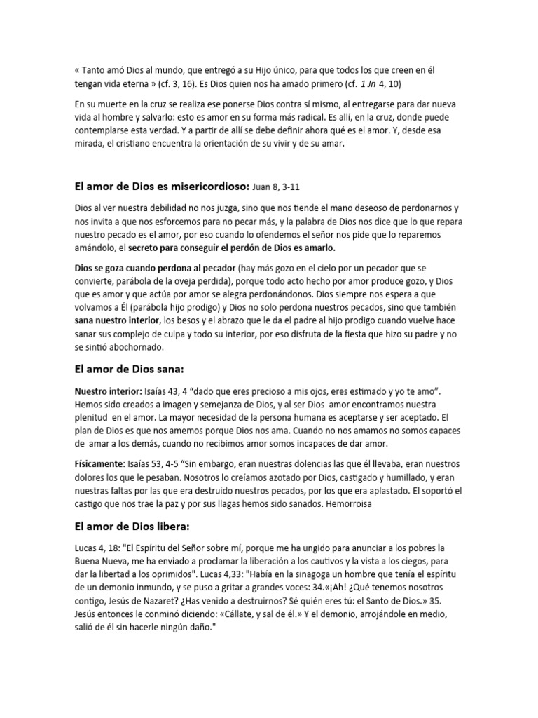 El Amor de Dios: Sanación y Libertad | PDF | Amor | Pecado