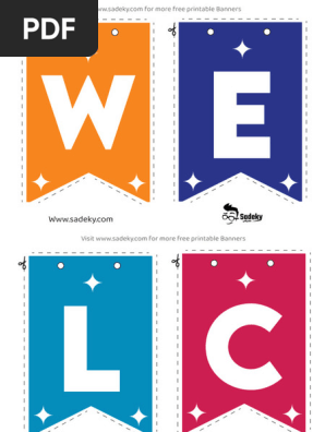 Free Printable Welcome Banner Bunting for Home or Classroom