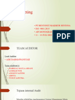 Opening Meeting Internal Audit Juli 2022