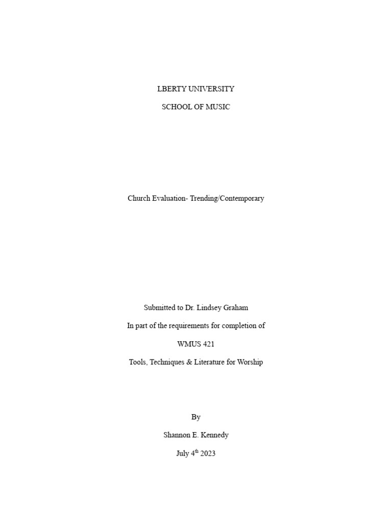 Church Case Study - Trending:Contemporary | PDF | Social Science | Wellness