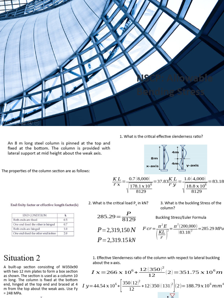 Allowable Compressive Stress Analysis | PDF | Buckling | Mechanics