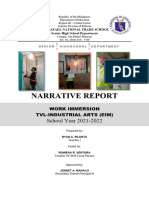 Narrative Report Work Immersion - Eim - 2022