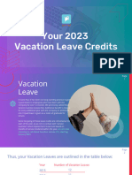 2023 Leave Vacation Credits