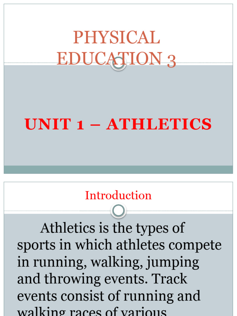Overview of Athletics and Events | PDF | Track And Field | Running