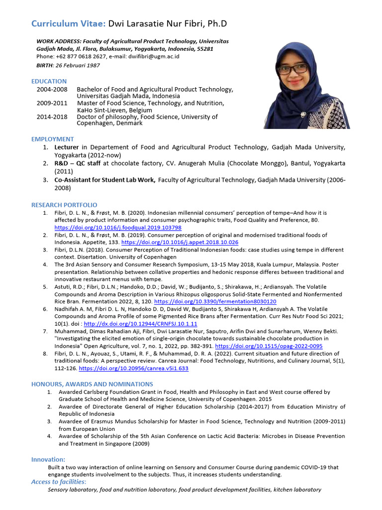 ENG - CV DLNF 1 Page | PDF | Wellness