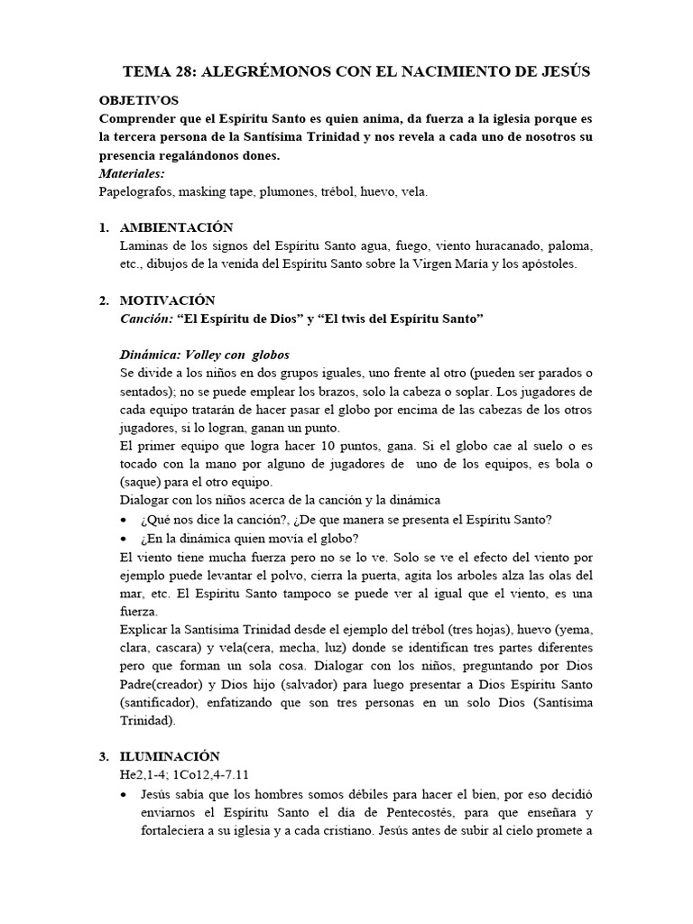 Tema 28 - TEMP - Alegrémonos Con El Nacimiento de Jesús | PDF ...