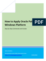 How To Apply Oracle Patch On Windows Platform