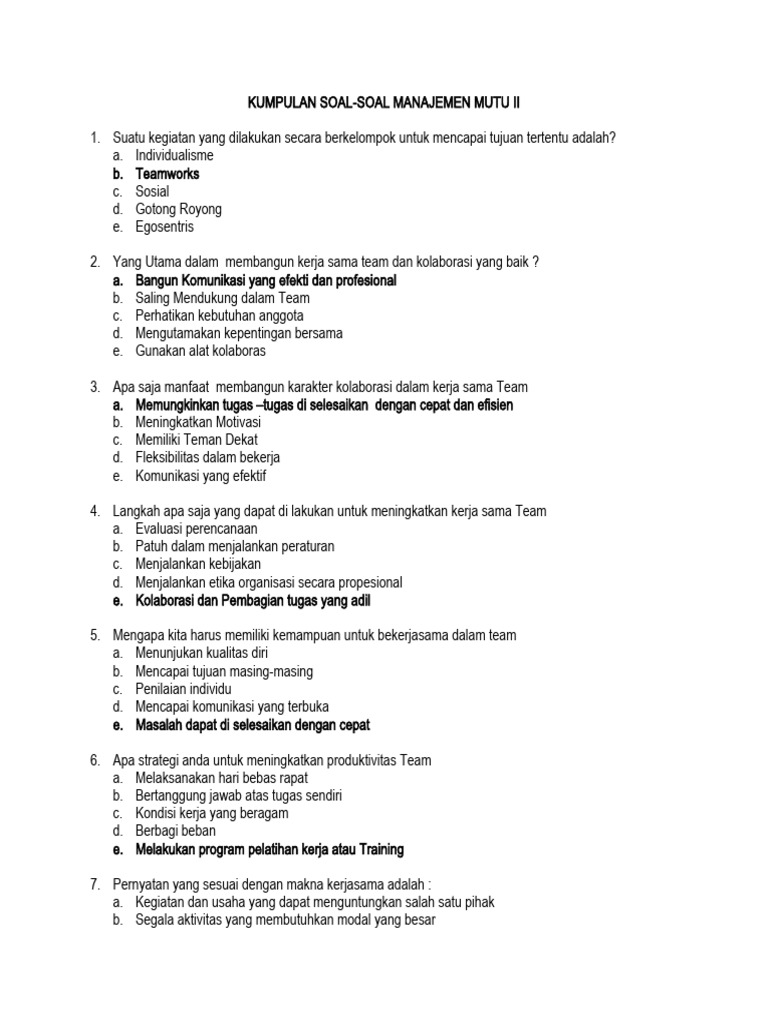 Komponen Manajemen Mutu Laboratorium | PDF