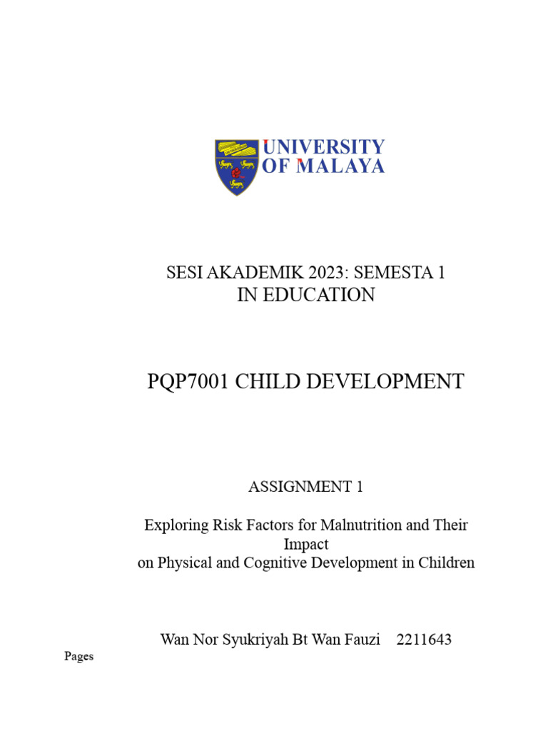 Malnutrition's Impact on Child Development | PDF | Malnutrition | Food ...