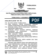 Sambutan Pelantikan Kades Terpilih