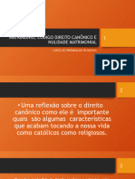 Matrimônio, Código Direito Canônico e Nulidade Matrimonial