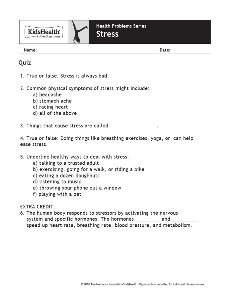 Stress Quiz | PDF