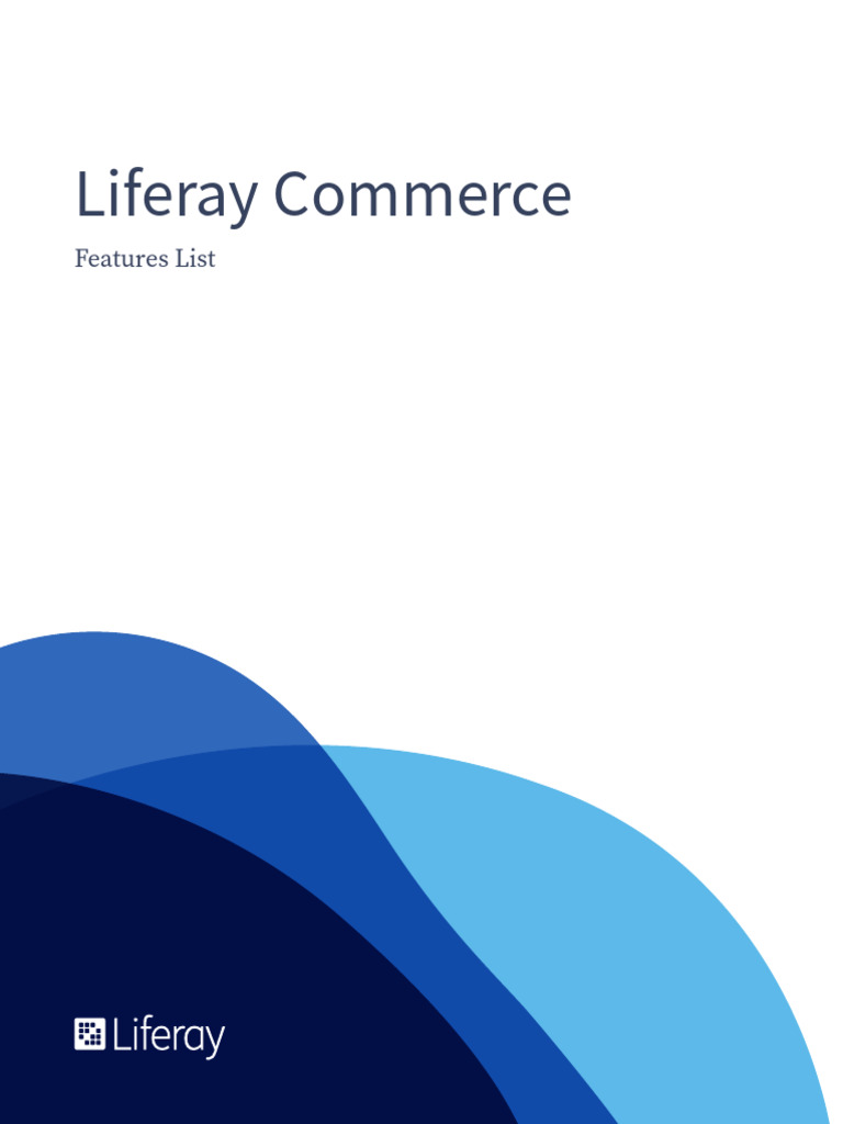 Liferay Commerce Features Overview | PDF | Discounting | Inventory