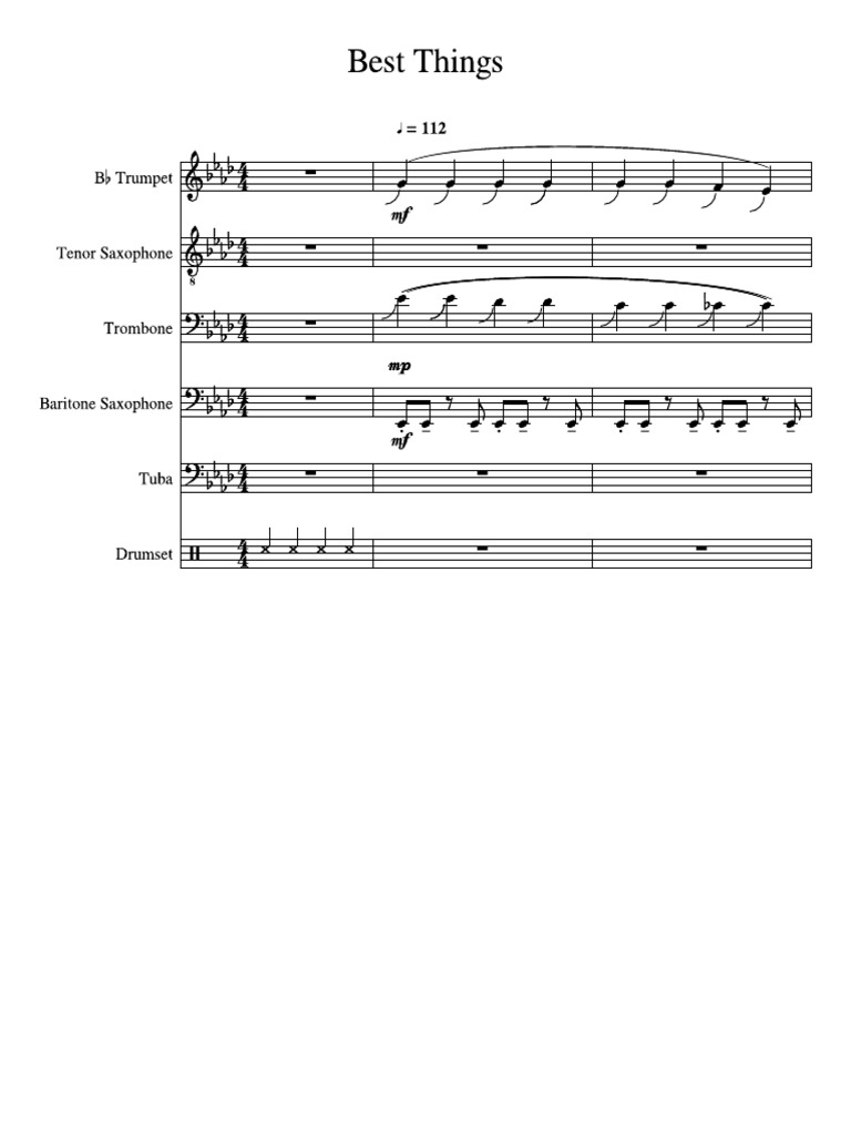 Best Things - Lucky Chops-Score - and - Parts | PDF