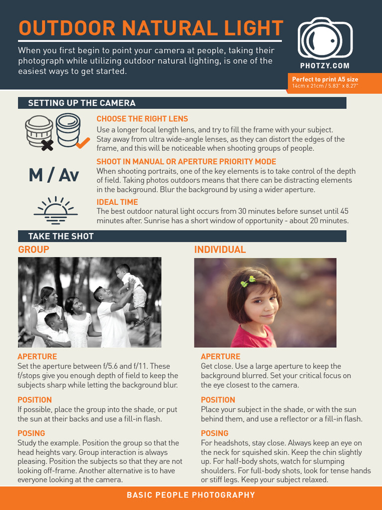 Outdoor Portrait Photography Tips | PDF | Aperture | Camera Lens