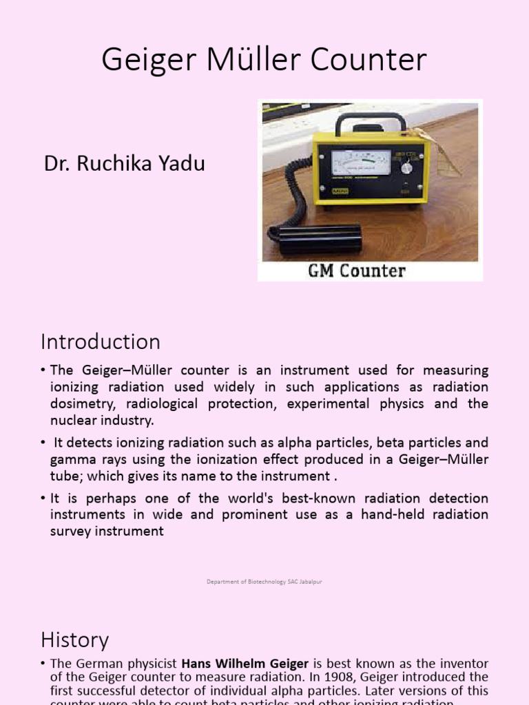 Geiger Counter | PDF | Ionizing Radiation | Nuclear Physics