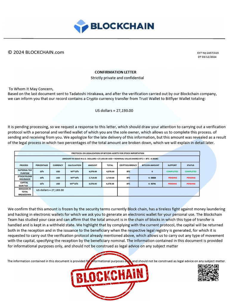 Tadatoshi Hirakawa様 | PDF | Bitcoin | Cryptocurrency