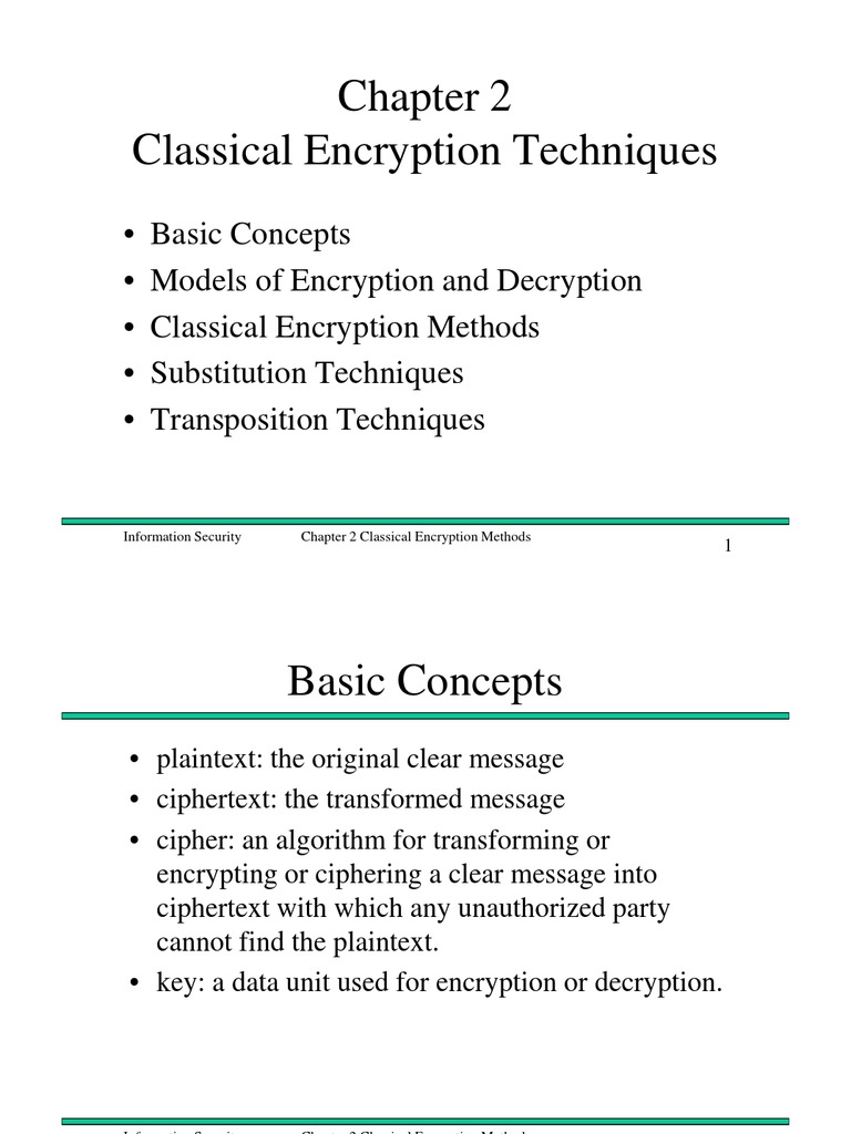 Classical Encryption Techniques Explained | PDF | Cryptography | Cipher