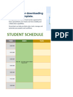 Weekly Student Schedule Template V1