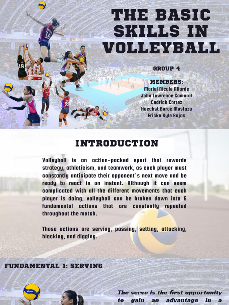 Basic Skills In Volleyball Pdf Volleyball Games Of Physical Skill