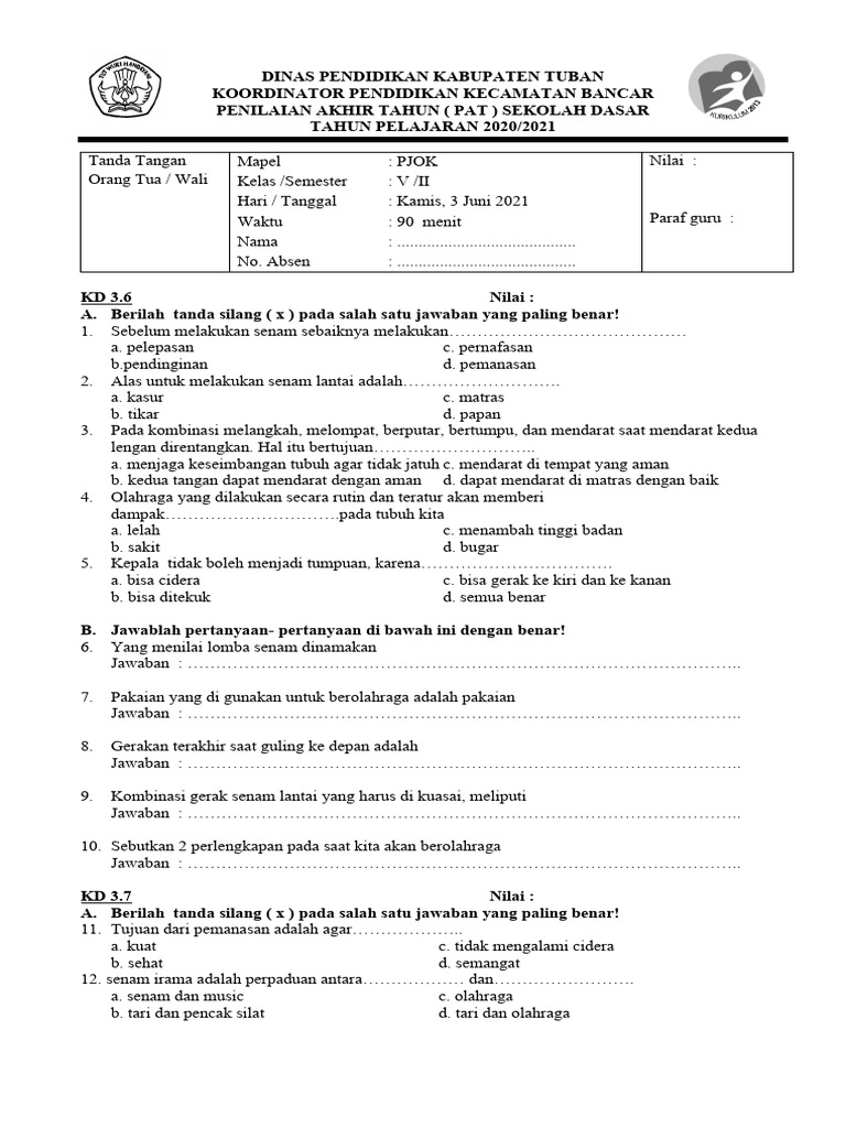 Menguasai Materi PJOK: Panduan Lengkap Mengunduh Soal PAT Kelas 5 Tema 6 Semester 2