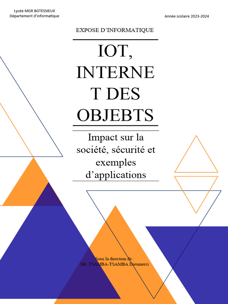 Impact de l'IoT sur la société et la sécurité | PDF | Internet des ...