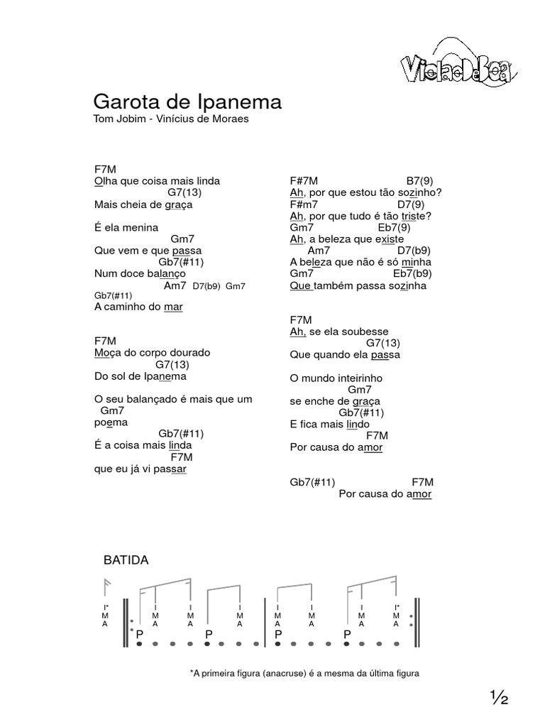 Garota de Ipanema Cifra PDF