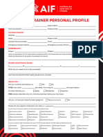 Personal Trainer Client Profile