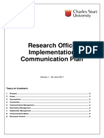 Research Office Communications Plan