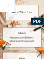 How To Write A Poem Education Presentation in Beige Vintage Style