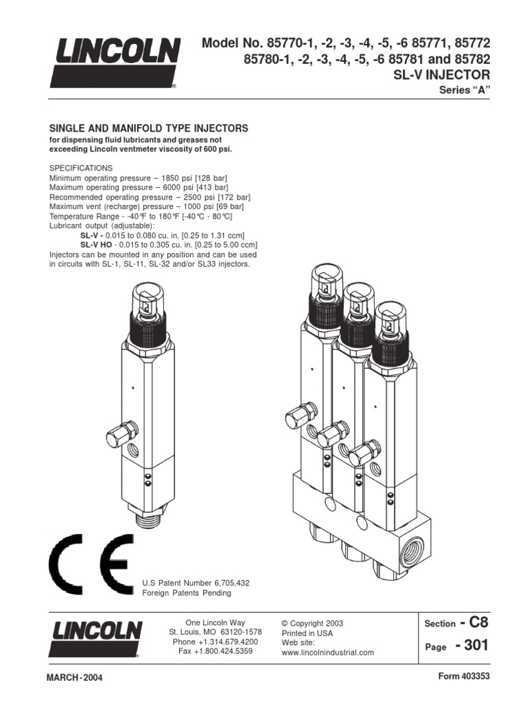SL-V Injector - Series - A - Sec C8 - Page 301 | PDF | Valve | Piston
