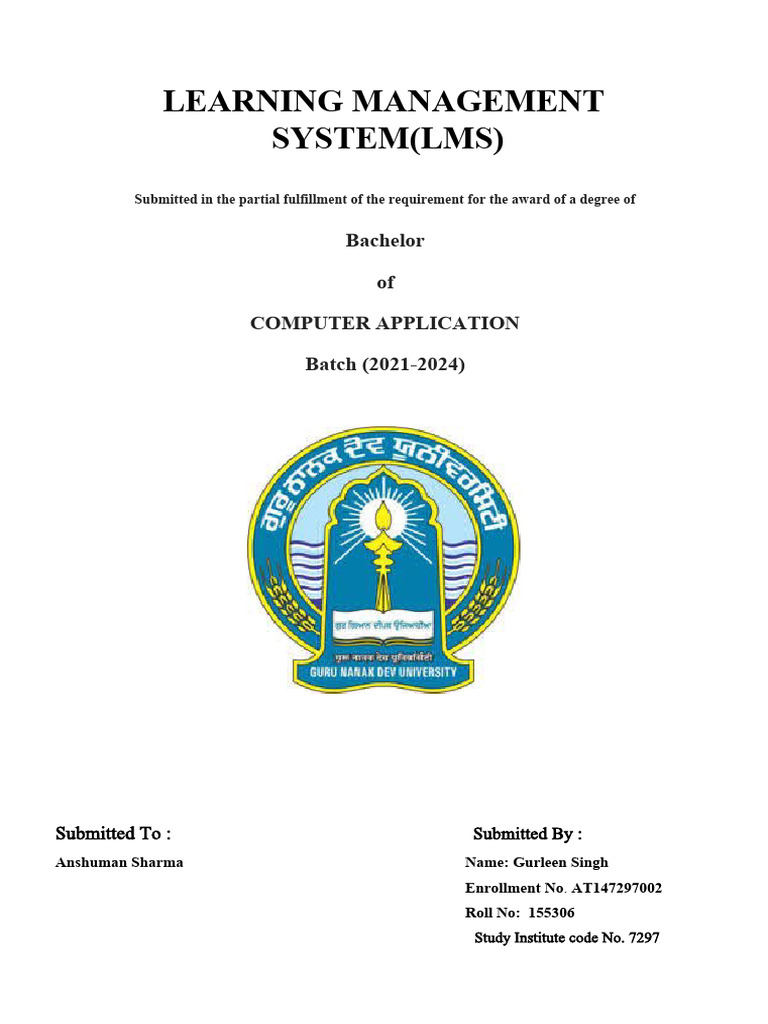 E-Learning Management System Report | PDF | Relational Database | Databases