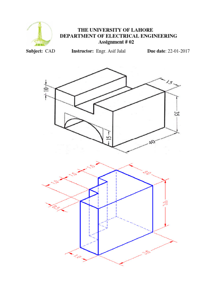CAD Assignment Submission Guidelines | PDF | Technology & Engineering