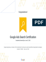 Google Ads Search Certification - Google